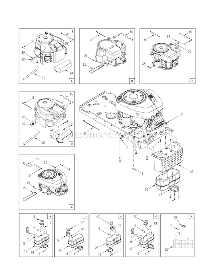 Page C Diagram and Parts List for 13AN791G755 2005 Yard Man Lawn Tractor